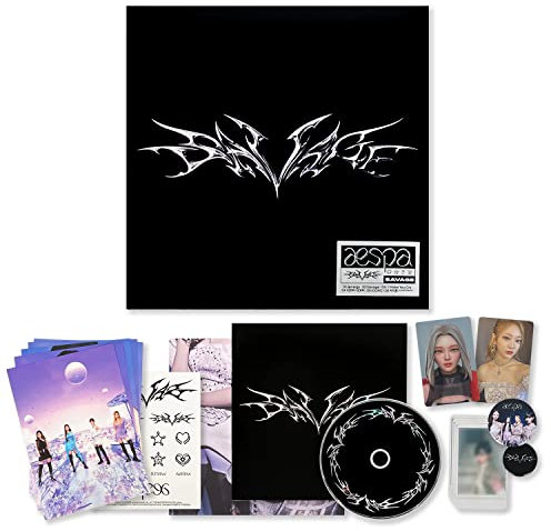 AESPA 1ST MINI ALBUM - SAVAGE [ SYNK DIVE Ver. ] Photobook + CD-R + Folded Poster + Postcard + Sticker + Lenticular Card + Photo Card