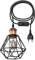 ledscom.de 3 m Textilkabel RETRA, Vintage, Stecker, Schalter, bronze, Käfig-Schirm + LED Lampe 370lm, extra-warmweiß