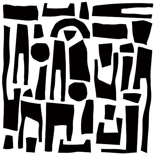 SHYJSHYJ Abstrakte Wandaufkleber, Vinyl, Abstrakt Formen, Modernes, Geometrisch, Minimalistisch, Geheimnisvolle Steinblöcke Wandtattoo, Treppenschrank, Badezimmer, Wohnzimmer, Offcie Home Wall Decor