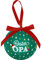 GRUSS & CO 49977 Weihnachtskugel Opa, Kunststoff, Grün, 8,5 cm