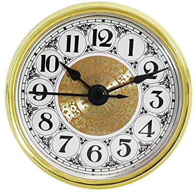 ISAKEN 2.8 Zoll/ 70 mm Uhrwerk, Runde Uhr aus Quarzuhr mit Römischen Ziffern Einsteckuhrwerk Quarzwerk mit Trim, für 70 mm Durchmesser Wanduhr Uhr Klein DIY Uhrwerk Zubehör