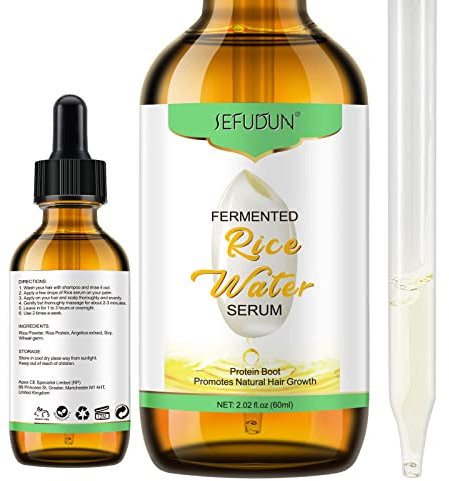 Reiswasser-Öl für Haarwachstum, Stärke, Glanz -100% Reiner natürlicher Leave-in Conditioner für Kopfhaut, trockener Split End Moisturizer-Reis Wasser Serum für Haarwachstum und Haarausfall