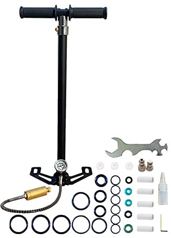 NUOGE Pompe manuelle à air comprimé haute pression 30 Mpa 4500 Psi 4 étapes PCP pour réservoir de chasse ou de vélo