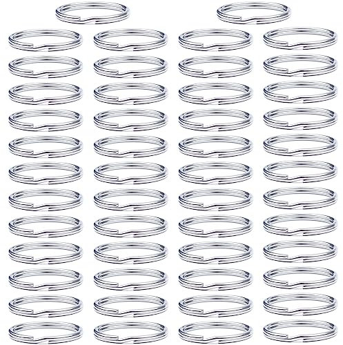 50 pièces Double anneau fendu,Anneaux Porte Clé,pour Accueil Voiture Clés Pendentifs,Porte-Clés Bijoux Bricolage Collier Métal Pendentif Connexion d'ornement(15mm)