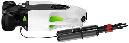 BW Space Pro Max Underwater Drone with a 4K HD Camera and Gripper Claw, Dive 330ft Underwater for Underwater Detection Photography (White 150M)