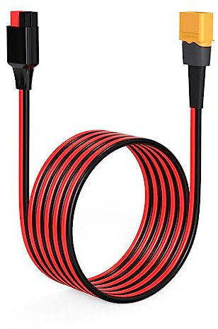 ELFCULB 12AWG Anderson auf XT60 Adapter,45A Anderson Stecker auf XT60 Männlich Kabel für Solargenerator Powerstation Solarpanel(1.8M)