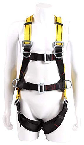 Samnuerly Sicherheitsgurt, Klettergurt, Baugurt, Ganzkörper-Sicherheitsgurt, Absturzsicherung, Dachgurt, Westen-Stil, schützt die Taille für Hubarbeitsbühnen, Bauarbeiten, Handwerkzeug-Se