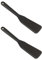 Lot de 2 spatules en silicone, en plastique, adaptées pour la cuisson des aliments dans la cuisine (noir)