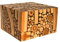 Brillibrum Design Teakholzhocker quadratsich Fußhocker Baumscheibentisch Teak Beistelltisch handgefertigter Hocker Kleiner Beistelltisch kleine Baumscheiben Couchtisch Asthocker (25x30x30 cm)