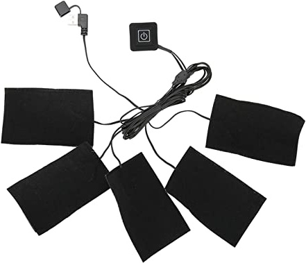 Ausla Elektrischer USB-Tuchheizer, 5 Stück USB-Heizkissen für Kleidung, Kleine Größe, Tragbar, Elektrisch, USB, Beheizbar, USB Heizung, Heizelement für Nacken