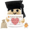 Abitur 2025 Geschenke Positive Kartoffel, Bachelor Glücksbringer Bestanden Viel Glück Prüfung, Master Abschluss Mutmacher Geschenk, Pocket Hug Wolle Potato Puppe Positiver mit Energiekarte(Doktorhut)