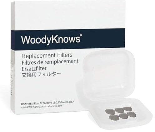 Filtro de repuesto de filtrosnasales ultratranspirables WoodyKnows (Filtro de repuesto - Estrecho, 24 Pares, XL)