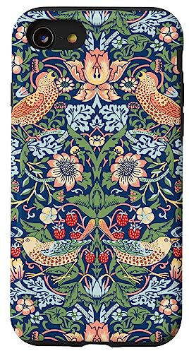Strawberry Thief William Morris Art Nouveau Pattern Blue Case for iPhone SE (2020) / 7 / 8