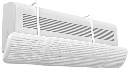 HJYryhyfddply Klimaanlage Split Windabweiser, Verstellbare, Direkt Blasende Windschutzscheiben-Klimaanlagenleitbleche, Windrichtungs-Teleskop-Klimaanlagenabweiser for Zuhause/Büro (Farbe: Weiß)