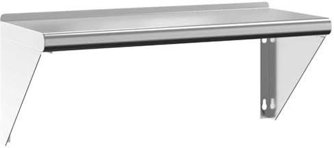 vidaXL Wandregal 75x30x31 cm Silbern Edelstahl