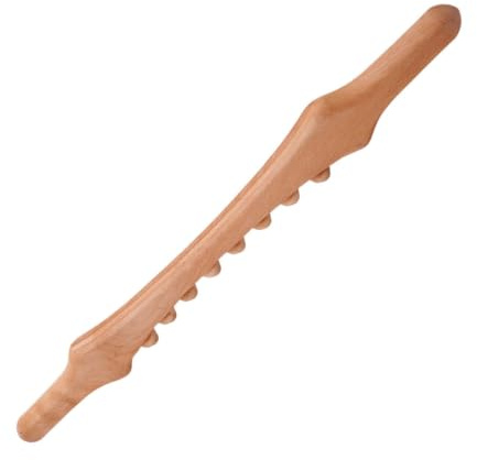 Holzmassagegerät Massage Stab, Ergonomisch, Braun | Tiefengewebe Massage, Mehrbereichige Anwendung, Glatte Oberfläche, für Oberschenkel und Nacken