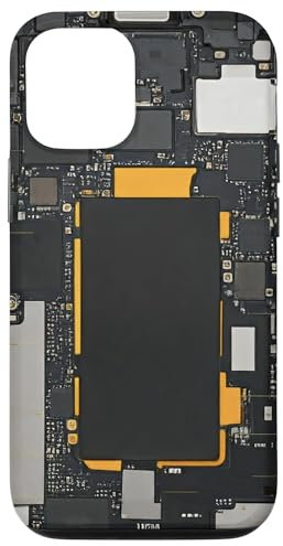 Classic Motherboard Design with Electronic Circuits Case for iPhone 12/12 Pro