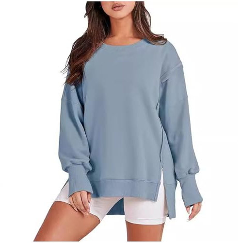 Damen-Sweatshirt, Weihnachtspullover, große Größe, Sweatshirt, Oversize, Damen, ohne Kapuze, Damen-T-Shirt, langärmlig, V-Ausschnitt, Damen-Tops aus Seide, #509, 32