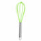 CHEFZOCO Batidor manual, Varillas de batir, Mezclador manual, Batidor de cocina, Batidor de huevos, Apto para Mezclar, Revolver la Masa, Huevos, Longitud 30 cm, Silicona y Acero inoxidable, Verde