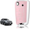 TOOMUME Coque Clé Silicone, Etui Clé Étui Clé Adapté pour VW Volkswagen Golf 7 Polo Tiguan Taigo Seat Leon Ibiza Skoda Octavia Superb Fabia, Couvre Clef Bord Doré & Argenté Texture Cuir