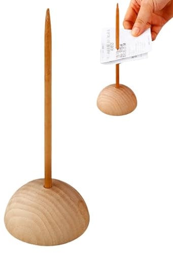 Zettelspießer Für Rechnungen, Quittungen, Hölzern Bonspießer Zettelhalter, Metallnadel Memo Halter, Notizhalter Notizspikes Papierspike Halter Für Restaurant, B-ar, Cafe