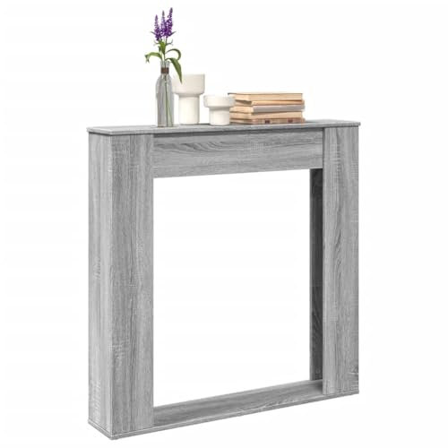 LLEZKBR Maison et jardin, cheminée et poêle à bois - Accessoires pour la maison - Cheminée - Gris Sonoma - 100 x 20 x 100 cm - Bois d'ingénierie