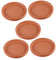 Mikikit 5 Piezas Estera De Maceta Pequeño Platos De Olla De Barro Bandejas para Macetas para Plantas Profundo Maceta De Interior Bandejas De Flores En Macetas Terracota Chocolate