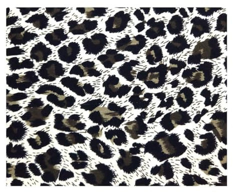 WTRYT Baumwollstoff 1M Leopardenstoff Nähstoffe Leopardenmuster Baumwollstoff Bedruckter Stoff Animal Print Dekostoff Polsterstoff Tierdruck Stoff Tiere Muster Dekostoff Handwerker nähen Stoff