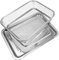 FONDOTIN Cesta de Drenaje Inoxidable para Freidora de Aire Cesta para Freír Papas Fritas Rejilla de Goteo Herramienta de Cocina para Verduras y Carnes Utensilio Esencial