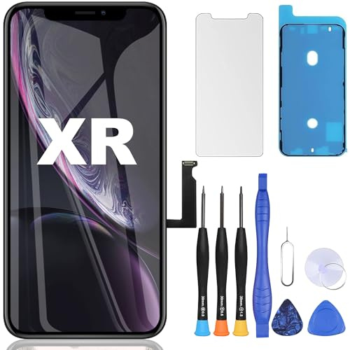 ZOETEC Display für iPhone XR Bildschirm Ersatz LCD Full HD Retina COF 3D Touchscreen Digitizer Montage mit Reparaturwerkzeugen, wasserdichter Klebstoff, gehärtetes Glas