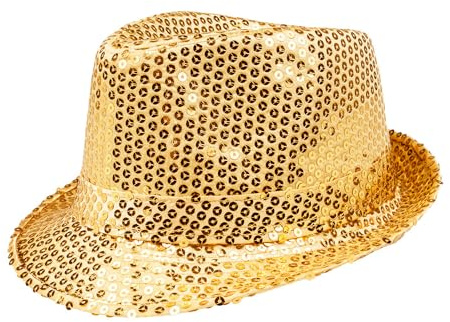 BF Souvenirs Pailletten Partyhut Popstar Sequence – Glitzerhut für Damen & Herren, Festival Hut, Disco & 80er 90er Party Accessoire, Fasching Karneval JGA Silvester