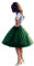 Babyonlinedress Femme Jupon Rétro Style année 50 Vintage en Tulle Audrey Hepburn Rockabilly Petticoat Tutu-18 Couleurs, Vert Foncé, Taille unique
