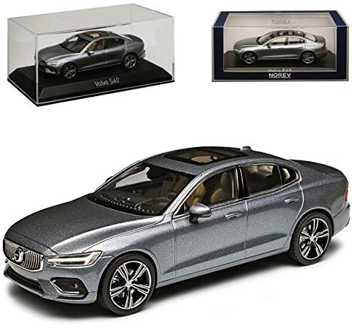 Volvo S60 Limousine Osmium Grau 3. Generation Ab 2018 1/43 Norev Modell Auto mit individiuellem Wunschkennzeichen