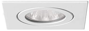Brumberg Outdoor NV-Einbau-Downlight, 4VA, IP54, quadratisch, 12V AC,GX5.3 max. 35W, starr, Weiß