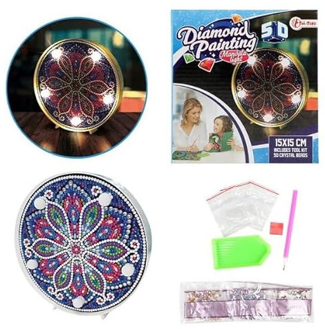 Toi Toys Diamantmalerei-Mandala-Lampe