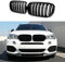 F15 F16 Rejilla de Radiador, Parrilla Frontal Negra de Alto Brillo, Par de Rejillas de Radiador deportivas de Doble Barra para F15 X5 (2014-2018) F16 X6 (2015-2019) X5m X6m (2015-2019)