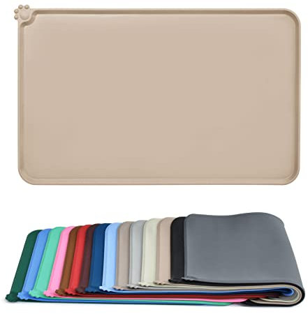 AUDWUD Tapis de Nourriture pour Chien Chat Animal de Compagnie en Silicone étanche, Tapis de Bol pour Animal de Compagnie antidérapant, Tapis de Nourriture pour Animal de Compagnie.