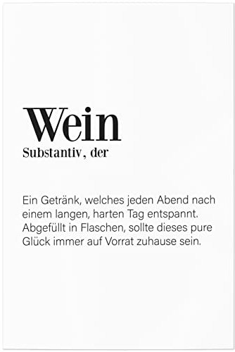 JUNIWORDS Poster, Definition: Wein, 20 x 30 cm