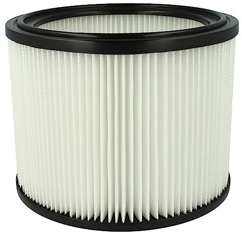 vhbw Filterelement kompatibel mit Bosch Gas 16, Gas 17, Gas 18 Nass-/Trockensauger - Feinstaubfilter, Papier/Gummi