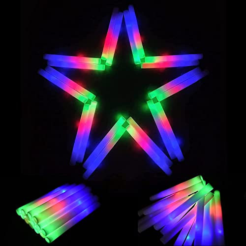 Anosuwa 192 Stück Led Schaumstoff Leuchtstab,Leuchtstab für Konzerte,Led Spielzeug Kinder,knicklichter party set party led spielzeug kinder,Für Hochzeiten, Partys,Geburtstage,Feste