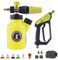 REALYOU Pistolet de nettoyeur haute pression avec canon à mousse, kit de lavage de voiture, connecteur rapide 6,35 mm, 5 embouts de buse de nettoyeur haute pression