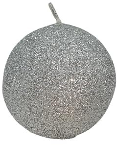 Glitzerkerzen zur Dekoration Falle auf mit den glitzernden Stumpen und Kugelkerzen, egal ob Rot, Gold oder Silber, ein funkeln ist mit den Stumpenkerzen Garantiert (4 Kerzen, Kugel, Silber)