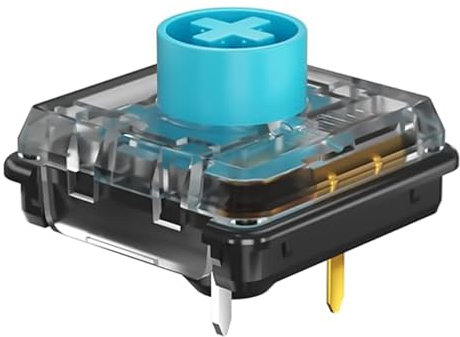 Zjmehty Kailh Choc V2 Blue Low Profile Schalter für mechanische Tastatur, 4-polig, 55 gf Clicky RGB/SMD/MX Switch (108 Stück, Choc V2 Blau)