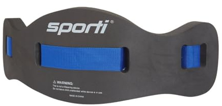 Sporti Swim Belts, Swim Float Jogbelt with Adjustable Belt for Water Fitness Exercises, Swimming Trainer Flotation Belt - Black - L/XL