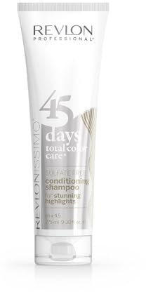 REVLONISSIMO 45 Days Total Color Care – Conditioning Shampoo STUNNING HIGHLIGHTS, 275 ml, Farbschutzshampoo für hellblondes, gesträhntes & weißes Haar, Pflegeshampoo für intensive Farbe