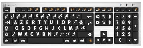 LogicKeyboard XL-Print White on Black ALBA FR (Mac)