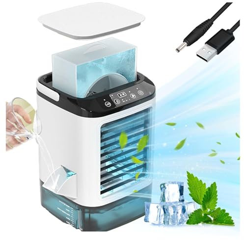 Con Contenitore Condizionatore Portatile Senza Tubo, Mini Condizionatore Portatile Atomizzazione Silenziosa Climatizzatori