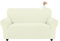 Easy-Going Stretch Sofa Überzug 2 Sitzer, Rutschfester Sofabezug für Hund Katze, Waschbarer Fleece Couch Überzug Bezug, Weicher Küchensofa Couch Cover, 1 Stück Sofaschoner mit Armlehnen, Elfenbein