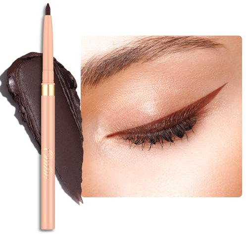 OULAC Brauner Matte Eyeliner Waterproof, Wischfester Langanhaltender Schwenkbarer Eye Liner & Lipliner Stift, Schnelltrocknung, Hochpigmentierter, Seidiger Cremige, Vegan (03) Teddy