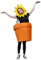 Halloween Kapuzenumhang Halloween Blumentopf Kostüm für Erwachsene Damen Sonnenblume Kostüm mit Kopfbedeckung Cosplay (Auburn, Einheitsgröße)